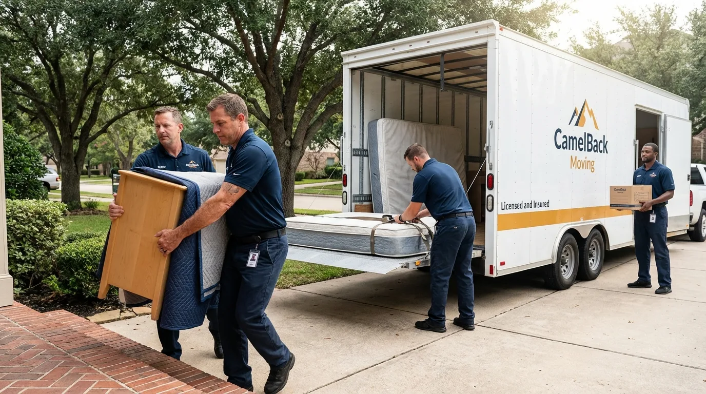 Crew loading residential truck for cross-state move from Hopewell, NJ